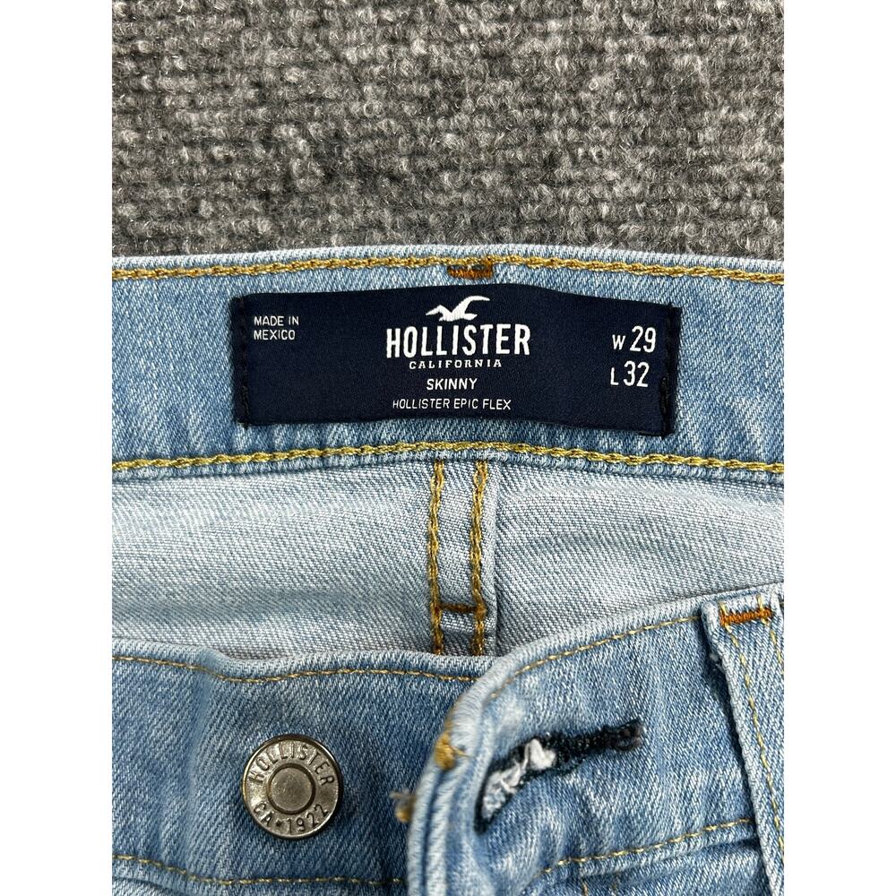 Hollister Epic Flex Skinny Jeans Women's Size 8 (29x32) Light Wash Stretch Denim - Picture 3 of 8